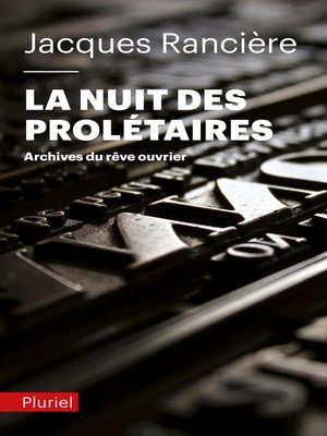 cover image of La nuit des prolétaires